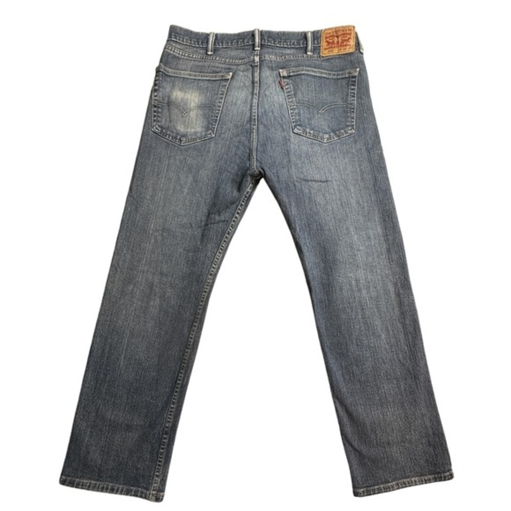 Levis 505 Straight Jeans Mens 38x30 (36x28) Medium‎ Wash Blue Denim Stretch